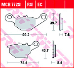 Тормозные колодки TRW MCB772SI