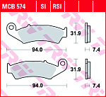 Тормозные колодки TRW MCB574SI