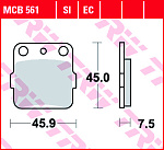 Тормозные колодки TRW MCB561SI
