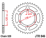 Звезда цепного привода JTR846.45