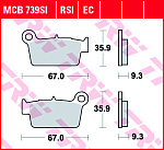 Тормозные колодки TRW MCB739SI