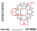 Звезда цепного привода JTF565 12SC