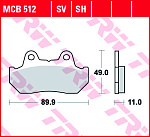Тормозные колодки TRW MCB512SH
