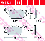 Тормозные колодки TRW MCB634