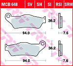 Тормозные колодки TRW MCB648SH