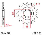 Звезда цепного привода JTF326 12