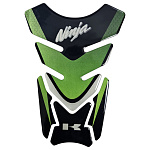 Наклейка на бак для мотоцикла Kawasaki Ninja Зелено-Черная 2