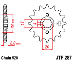 Звезда цепного привода JTF287 13