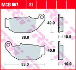 Тормозные колодки TRW MCB867SI