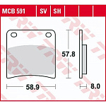 Тормозные колодки TRW MCB591