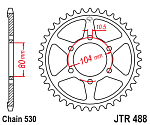 Звезда цепного привода JTR488 42