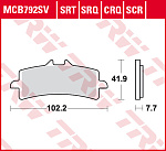Тормозные колодки TRW MCB792SRT