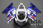 Комплект пластика для мотоцикла Suzuki GSX-R600/750 01-03 Сине-Белый