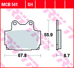 Тормозные колодки TRW MCB541