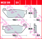 Тормозные колодки TRW MCB599SH