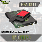 Воздушный фильтр HIFLO HFA1211 Honda NSS250 Reflex/Jazz 00-07