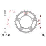 Звезда цепного привода AFAM Сталь 86603-40 (JTR1800.40)