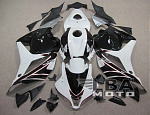 Комплект пластика для мотоцикла Honda CBR 600 RR 09-12 Черно-Белый