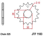 Звезда цепного привода JTF1183 18