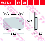 Тормозные колодки TRW MCB530SH