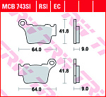 Тормозные колодки TRW MCB743RSI