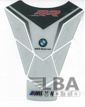Наклейка на бак для мотоцикла BMW S1000RR Бело-Черная