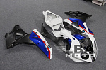 Комплект пластика для мотоцикла BMW S1000RR Бело-Сине-Черный 12-14, HP4 12-14