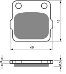 Тормозные колодки Gold-Fren 077 AD