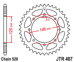 Звезда цепного привода JTR487 43
