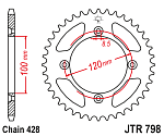 Звезда цепного привода JTR798.48