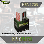 Воздушный фильтр HIFLO HFA1703 Honda CB750 91-08, CBX750 84-86