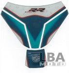 Наклейка на бак для мотоцикла BMW S1000RR Бело-Сине-Голубая Широкая