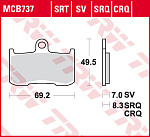 Тормозные колодки TRW MCB737SRT