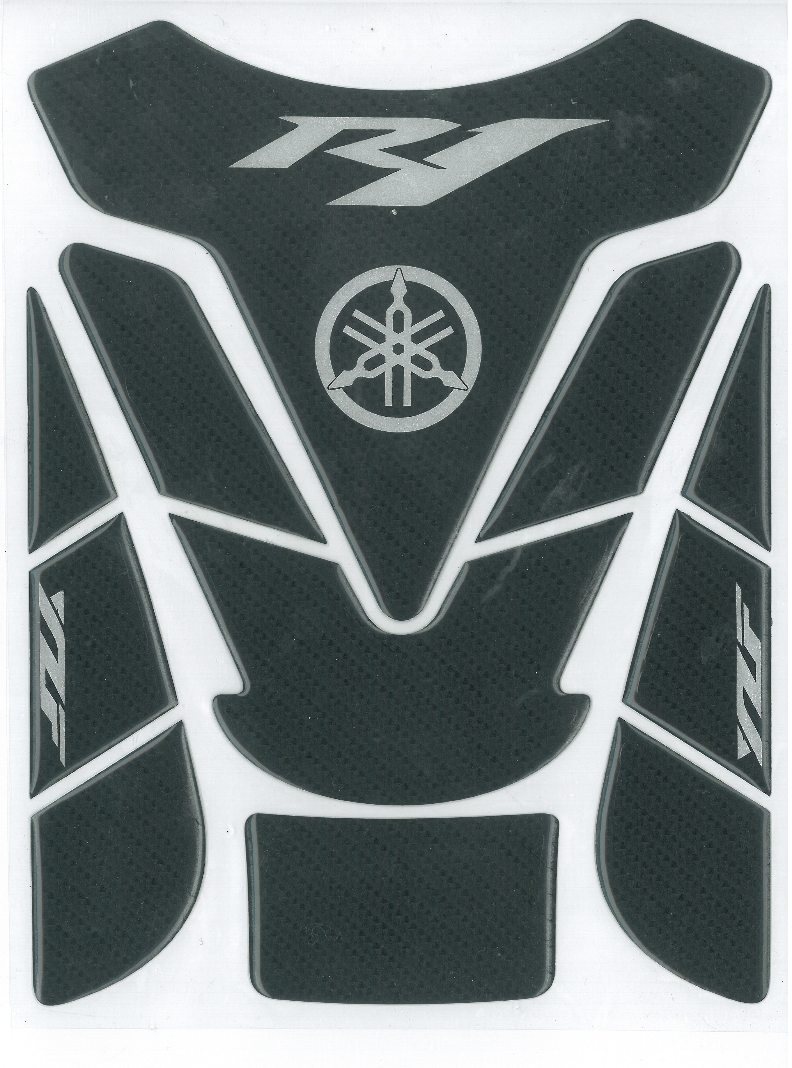 Наклейка на бак для мотоцикла Yamaha YZF-R1 Под Карбон 1