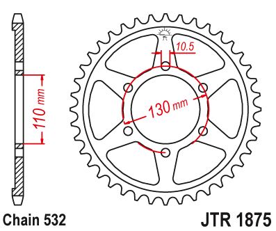 Звезда цепного привода JTR1875 48