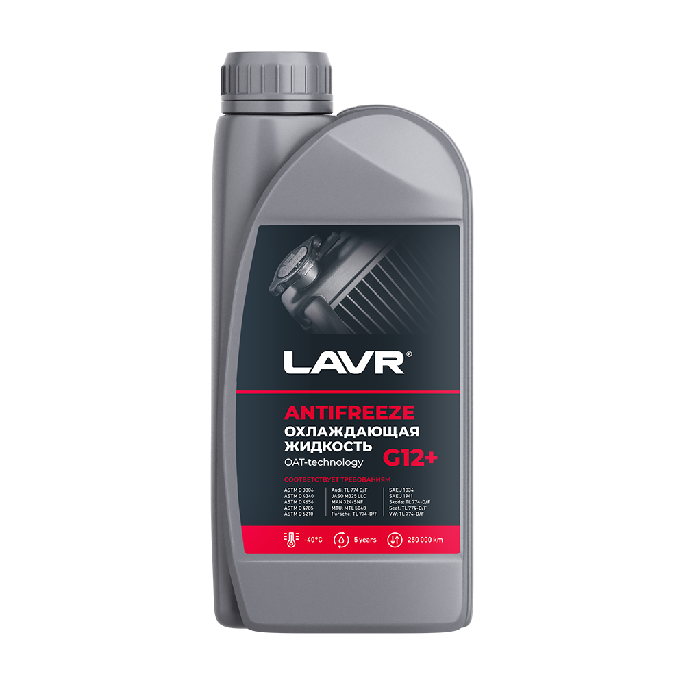 Охлаждающая жидкость LAVR Antifreeze G12+ -40 1л