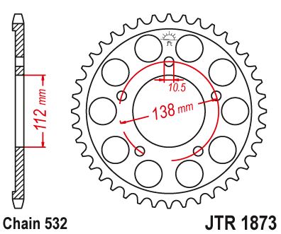 Звезда цепного привода JTR1873 48