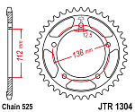 Звезда цепного привода JTR1304 41