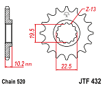 Звезда цепного привода JTF432 13