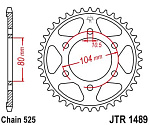 Звезда цепного привода JTR1489 41