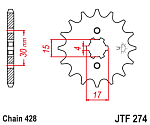 Звезда цепного привода JTF274 14