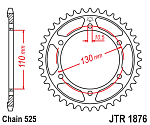 Звезда цепного привода JTR1876.44