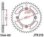 Звезда цепного привода JTR215 49